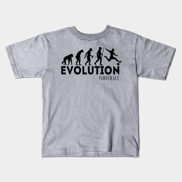 Evolution Of Football - footbal silhouette Kids T-Shirt by yassinebd